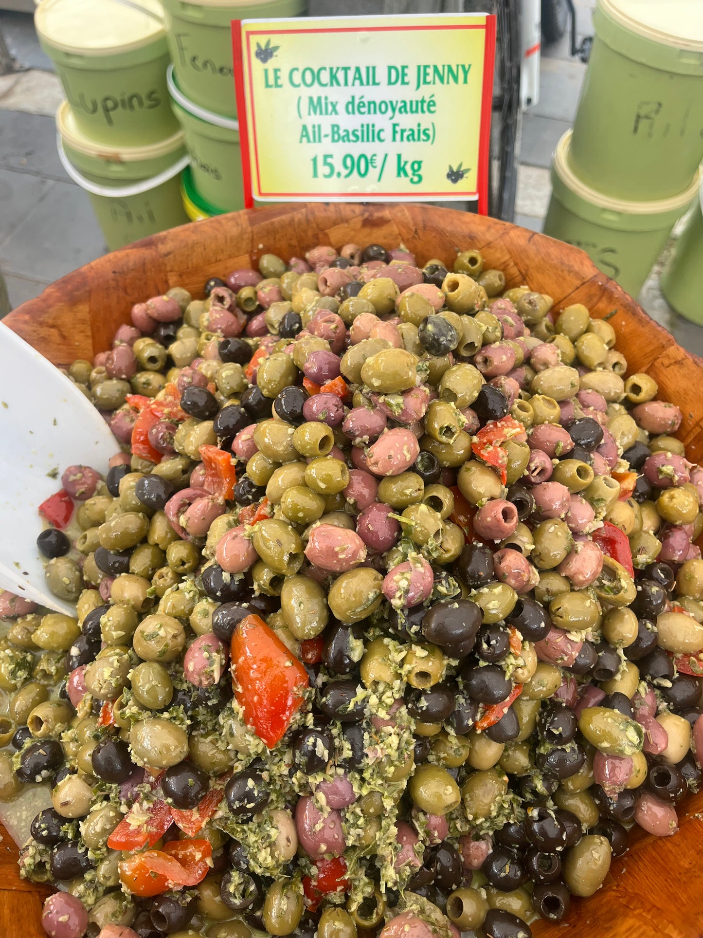 Olives « Cocktail de Jenny » ail-basilic 1kg