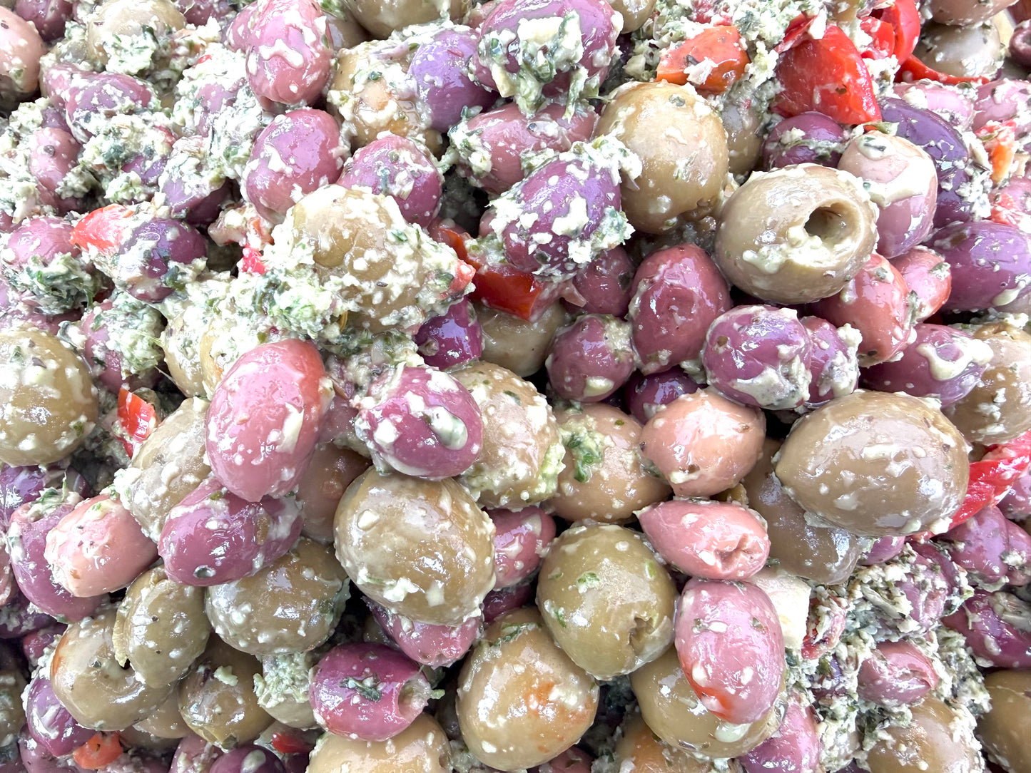 Olives « Cocktail de Jenny » ail-basilic frais